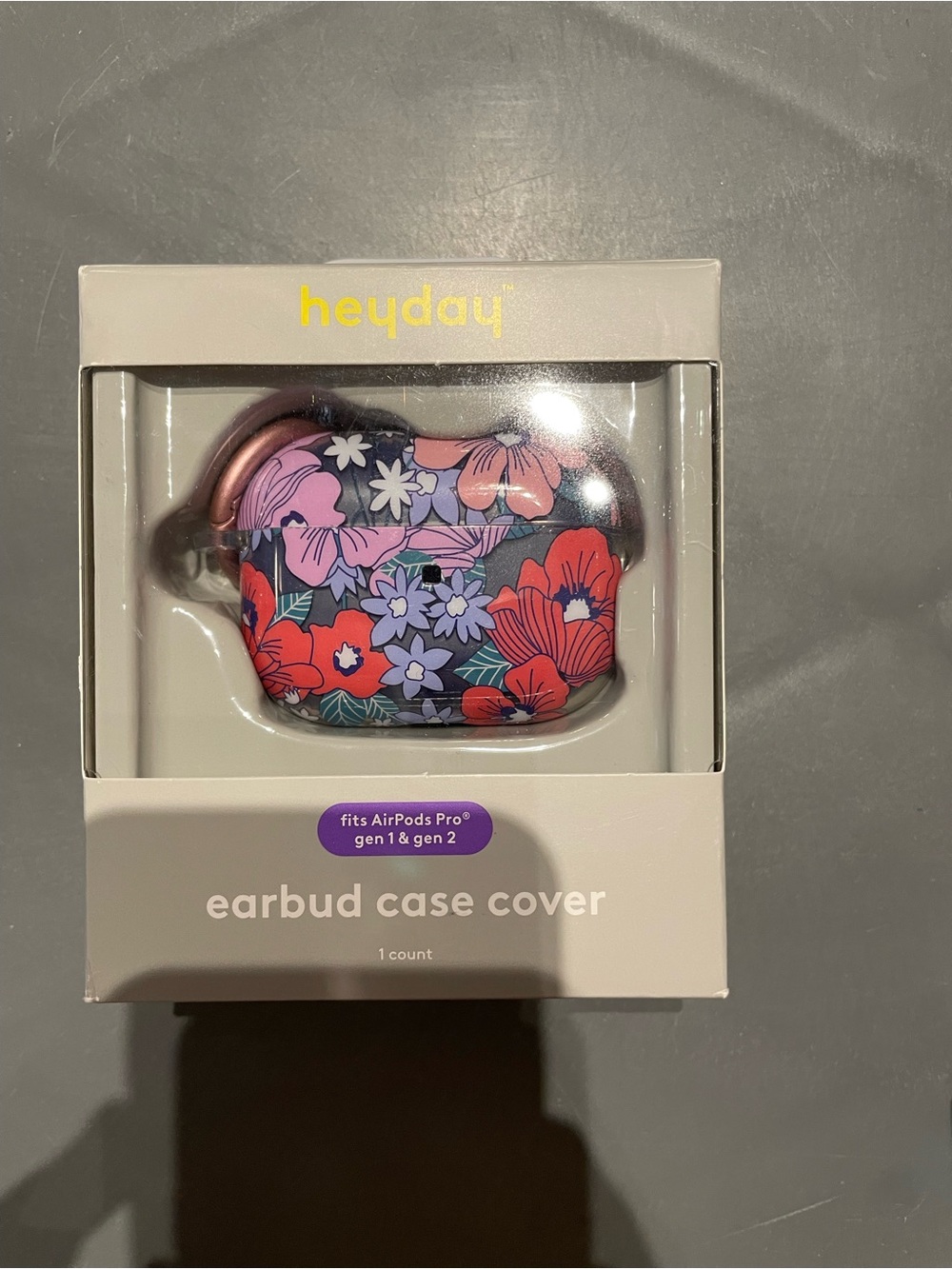 Heyday AirPods Pro (1/2 Generation) Case with Clip Poppy Flowers New Opened Box